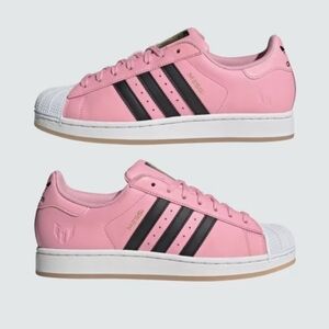 Adidas Pink and Black Superstar Messi